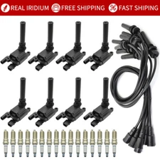 8Pack Ignition Coil & Spark Plug & Wire Set For Dodge Ram 1500 2500 3500 5.7L V8
