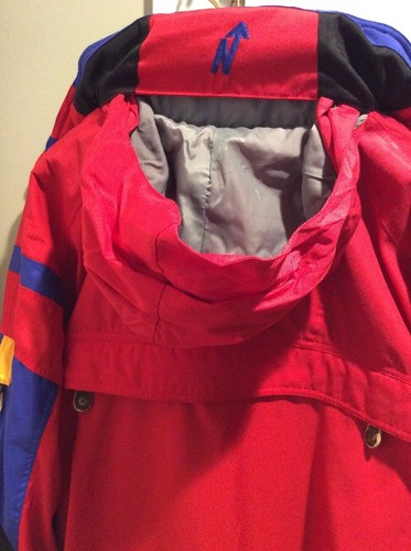 NORDICA SPORTSYSTEM Men's Ski Snowboard Pullover Jacket Coat Red Hood Large L - Picture 9 of 12