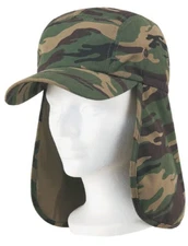 Ear and Neck CAMO Flap Outdoor Hat Sports Activities Adjustable
