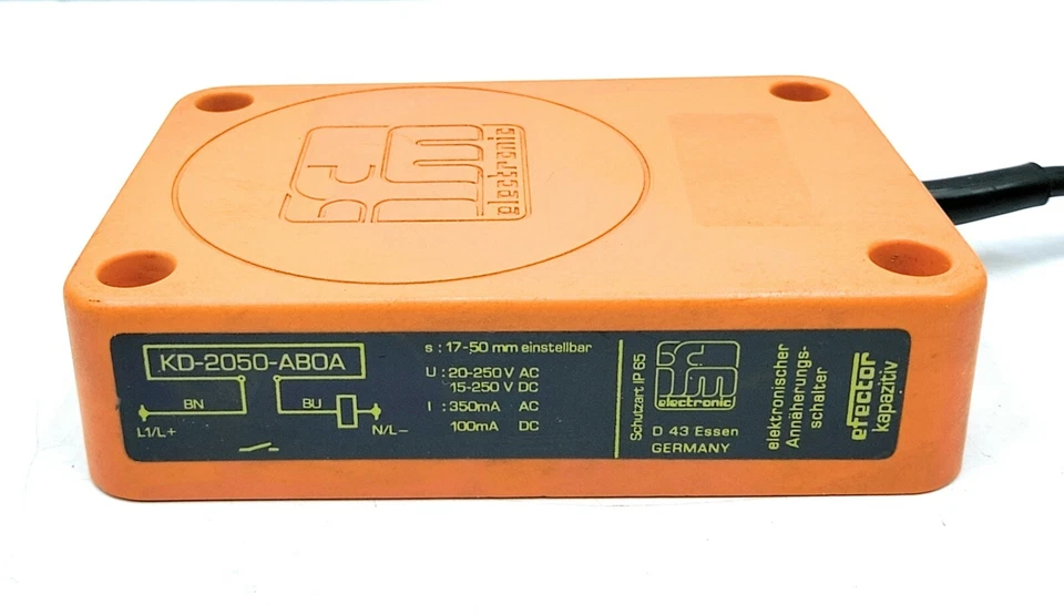 IFM Efector Proximity Sensor KD-2050-ABOA AC/DC 50mm Sensing - Image 2 of 4