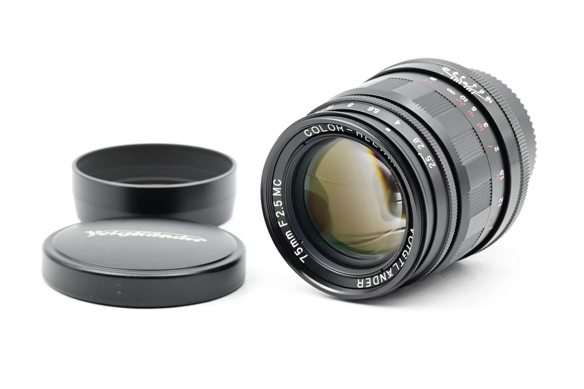 Voigtländer Camera Lenses 75mm Focal f/2.5 Maximum Aperture for