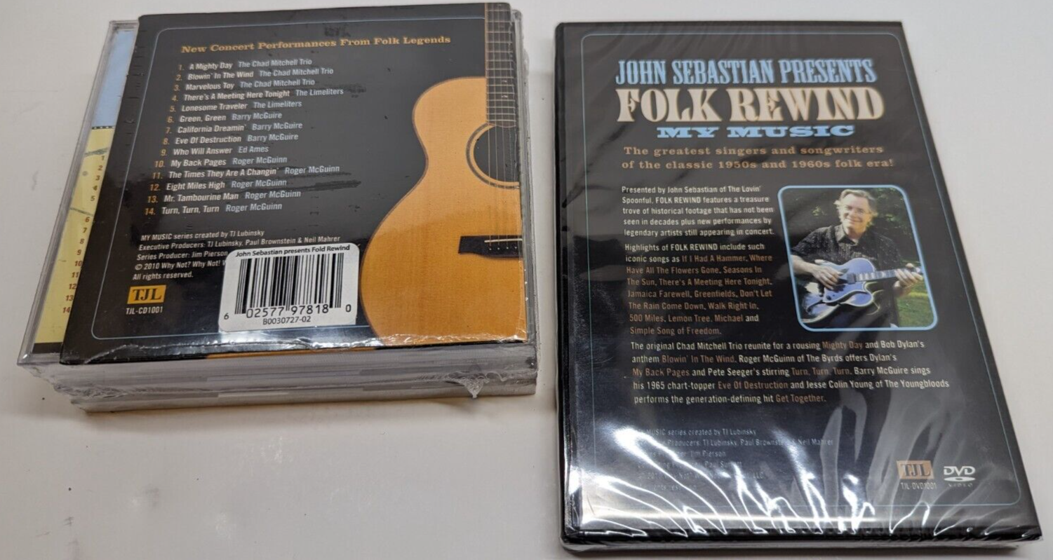 John Sebastian Folk Rewind My Music CD 5 Set & DVD (New, Sealed) TJ