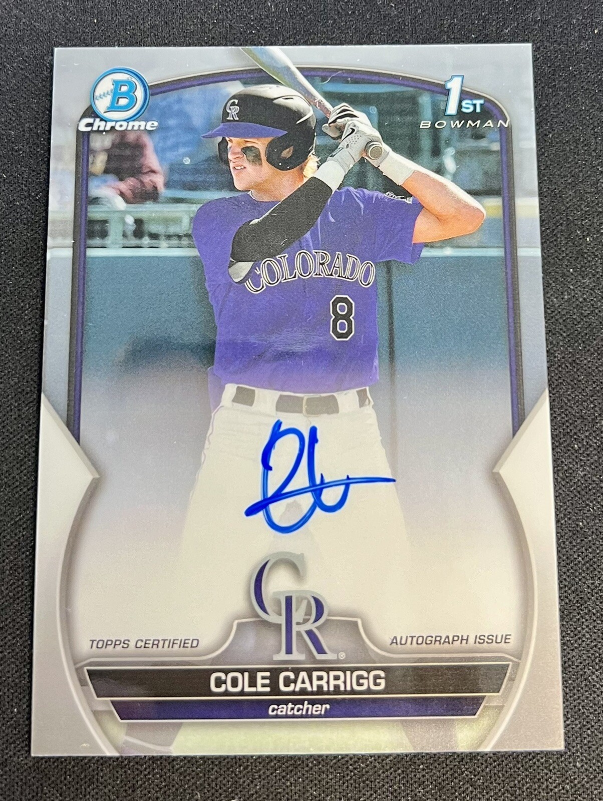 2023 Bowman Draft - Chrome Prospect Autographs #CDA-CC Cole Carrigg 1st Bowman