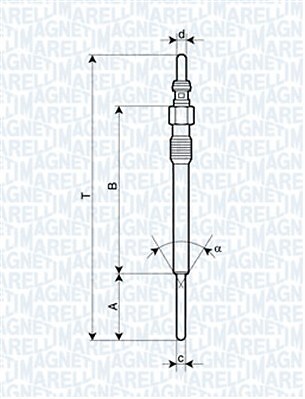 MAGNETI MARELLI 062900090304 Glow Plug for ALFA ROMEO,CHEVROLET,CITROËN,FIAT,FOR