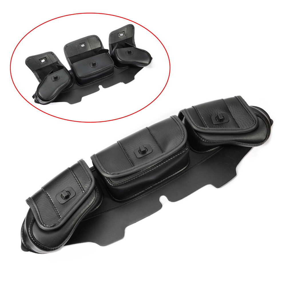 Windshield Bag Saddle 3 Pouch Pocket Fairing Per Touring Electra - Foto 10