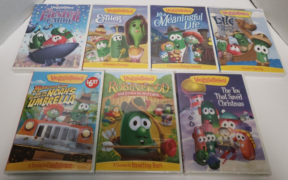 7 NEW VeggieTales DVD lot: Silly Songs with Larry, Easter