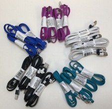 Wireless Gear, 3 Foot Micro USB Flat Cable, 4 Pack, Pick a Color, Free Shipping