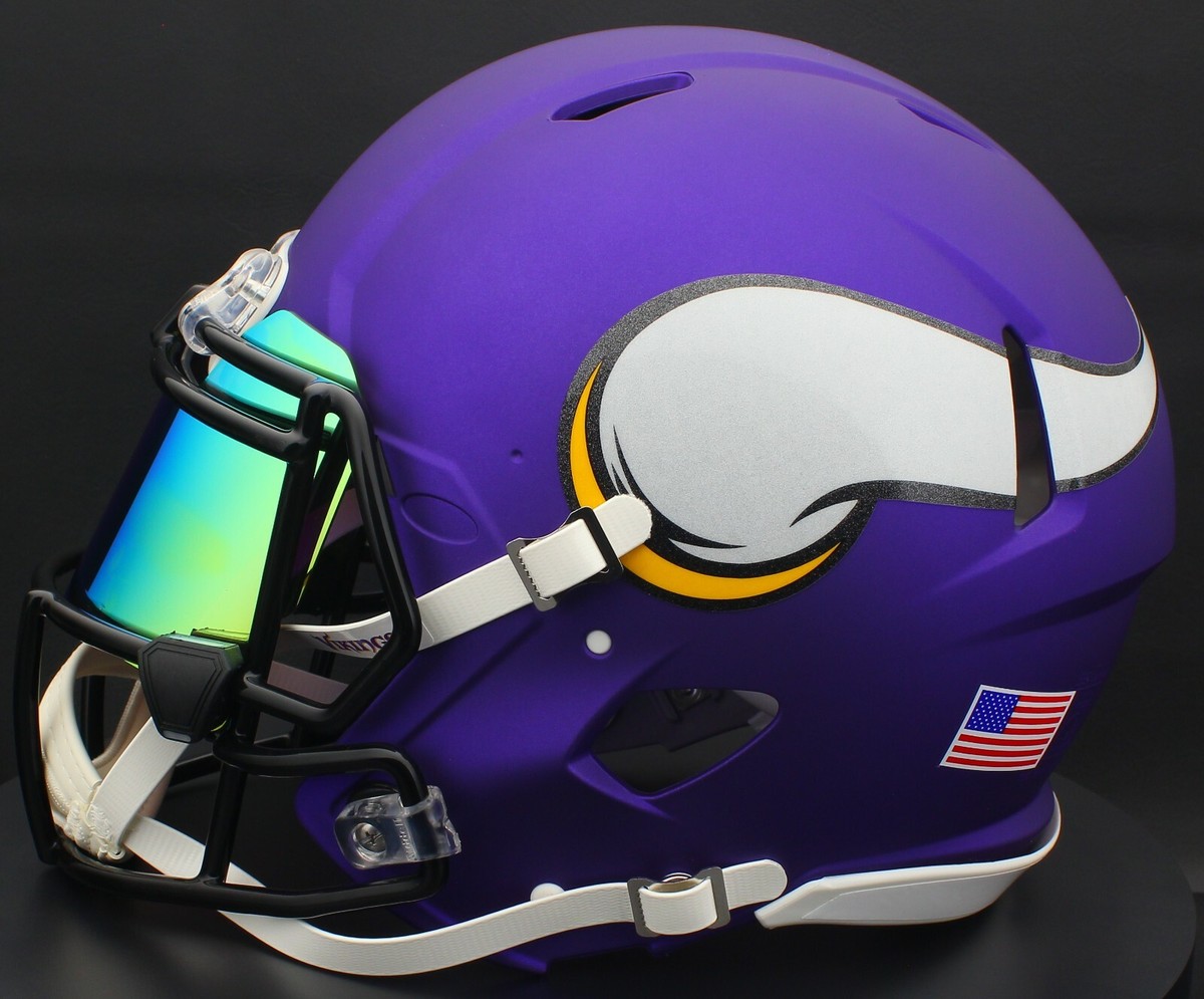 MINNESOTA VIKINGS NFL Football Helmet with REVO YELLOW-GOLD Visor Eye  Shield