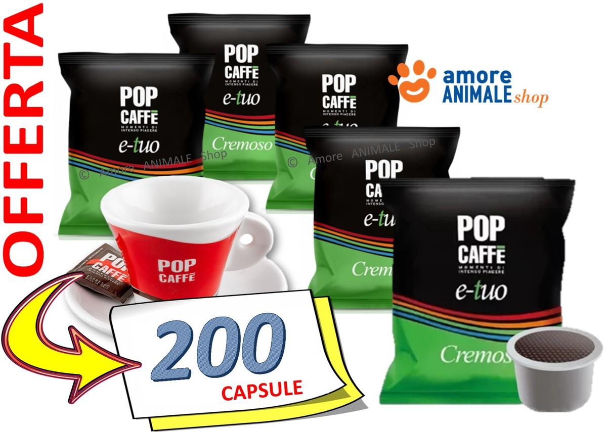 200 Capsule → POP Caffè E-TUO CREMOSO Cialde Compatibili Lui