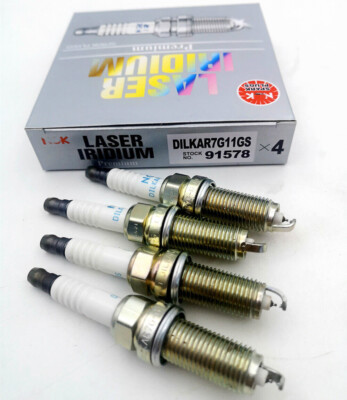 4Pcs NGK DILKAR7G11GS Laser Iridium Spark Plugs for Honda Accord Civic 91578