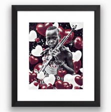 "Geschenk an die Unschuldigen" limitierte Auflage Afro gerahmter Druck von @heycitizen 2/10