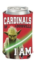 Louisville Cardinals NCAA Can Holder Cooler Bottle Sleeve Star Wars Team Yoda