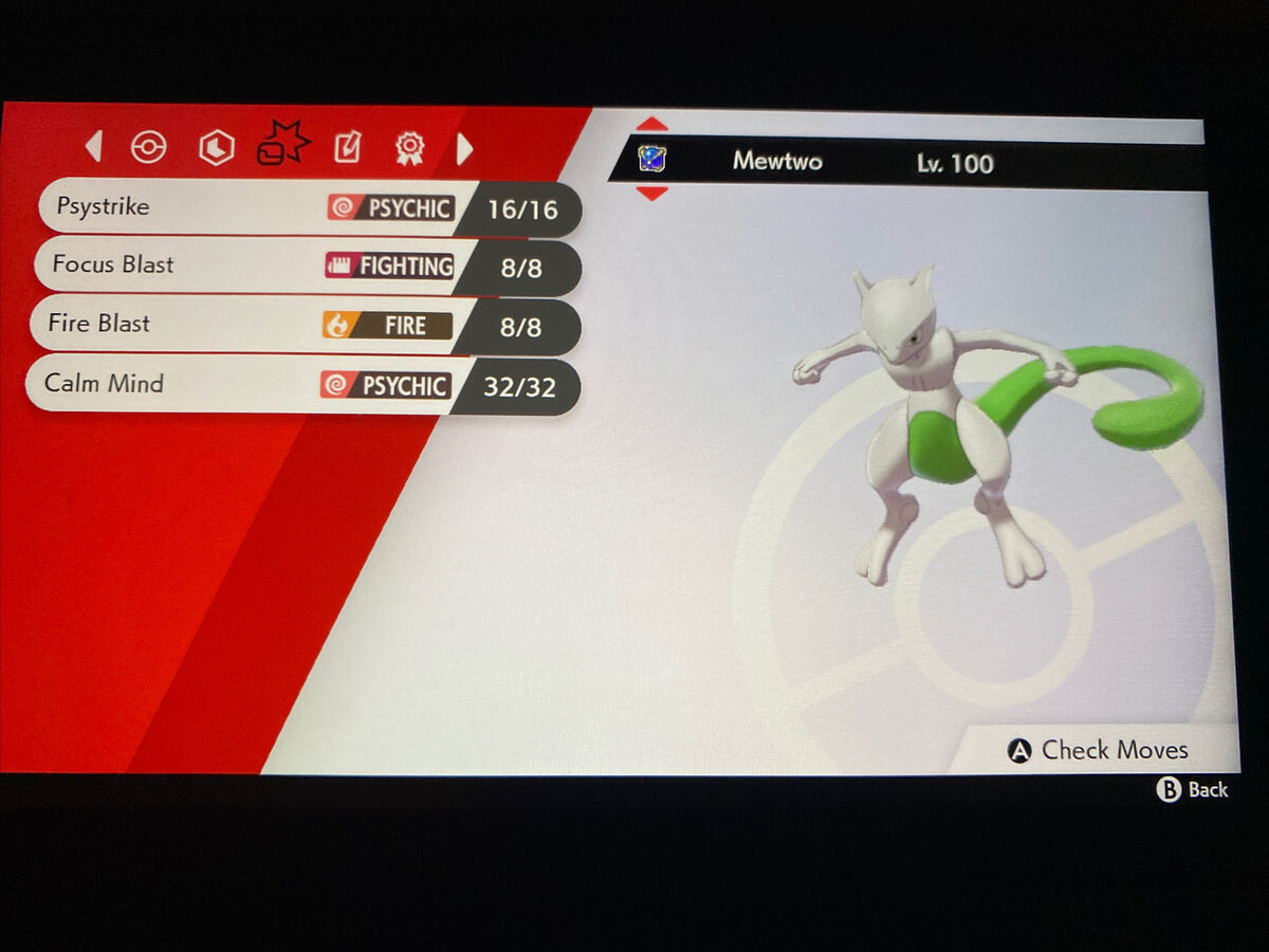 Pokemon Sword & Shield - 6 IVS MEWTWO + SHINY MEWTWO Pack