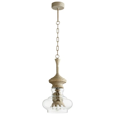 Cyan Design 1 Light Dresden Pendant, Sawyer's White Wash - 8465