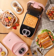 All-in-One 650W Waffle & Sandwich Maker | 6 Baking Trays Included