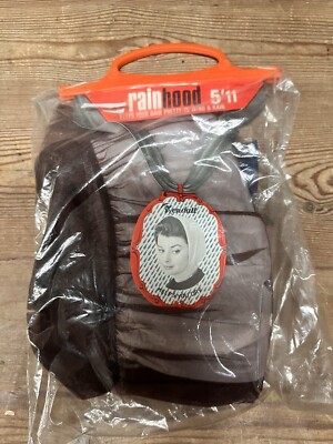 Kendall, 1960’s Brown Rain Plastic Nylon Sheer Bonnet  UK