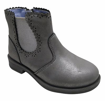 New CAT JACK Toddler Girls' Size Silver Pearl Chelsea (Zipper