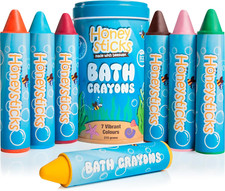 Super Jumbo Bath Crayons Non Toxic 7 Pack for Toddlers 1-3 and Kids 4-8, Na...