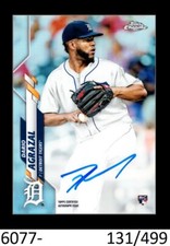 1-2020 TOPPS CHROME ROOKIE REFRACTOR AUTO DARIO AGRAZAL TIGERS 131/499 