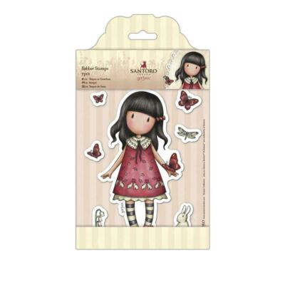 Docrafts Santoro's Gorjuss Rubber Stamps 7/Pkg Time To Fly New
