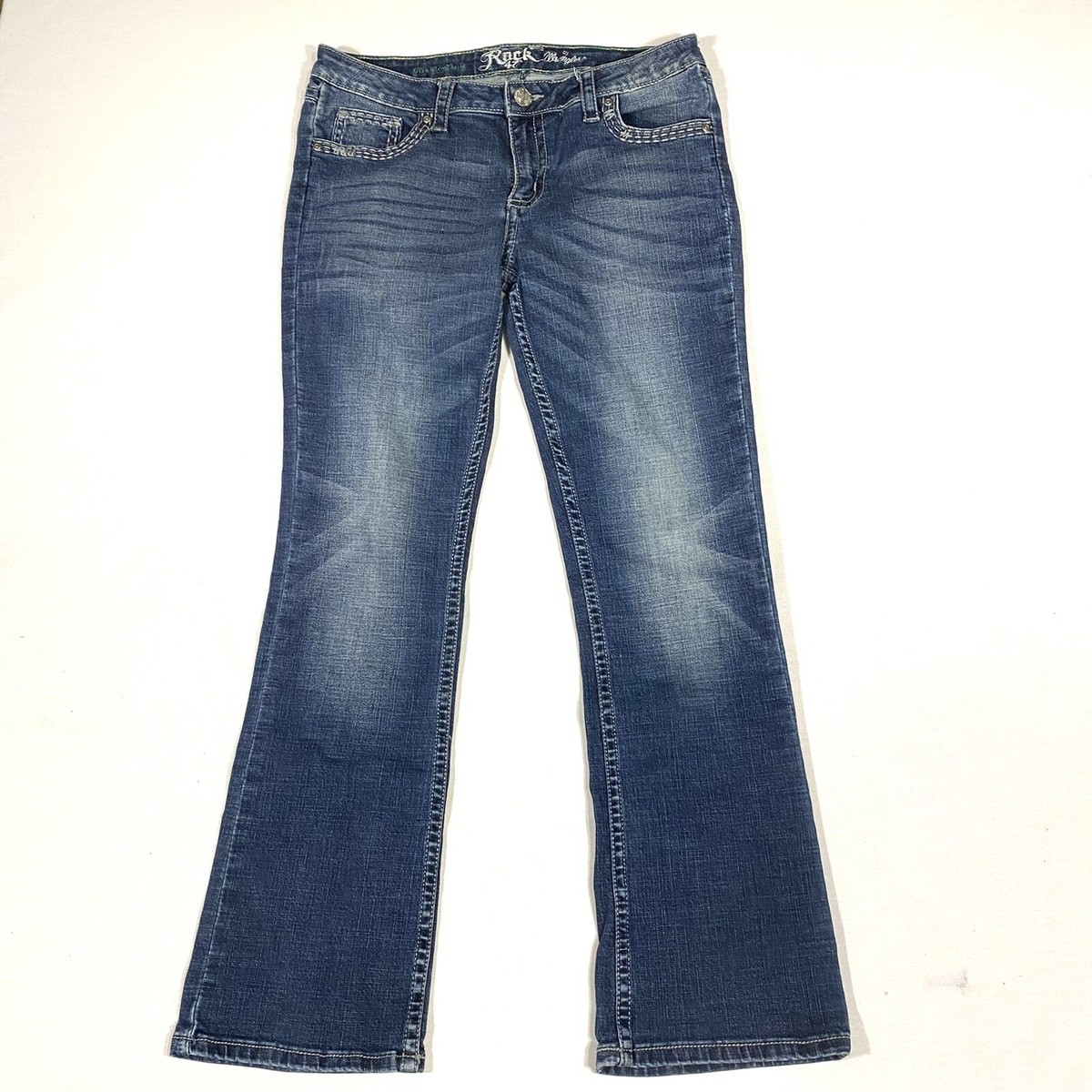 Wrangler Rock 47 Ultra Low Rise Bootcut Stretch Denim Jeans Women's 29x32