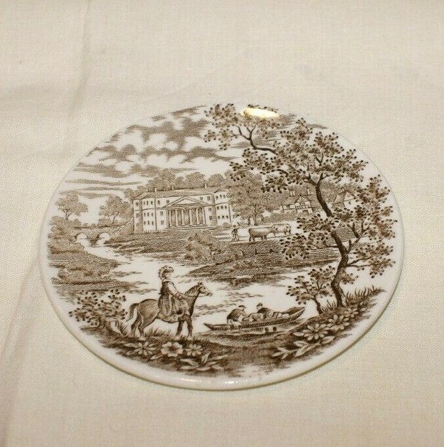 ENGLISH IRONSTONE TABLEWARE LIMITED STAFFORDSHIRE "BROWN" PORCELAIN