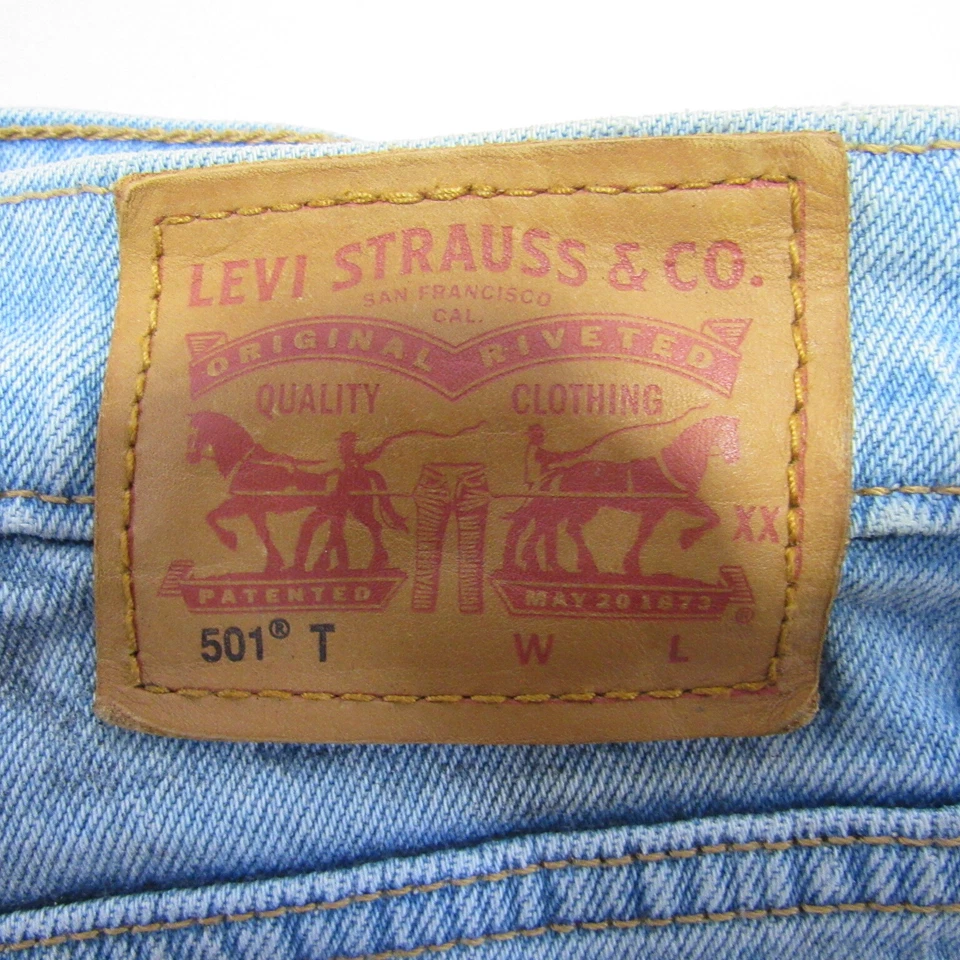 Levis 501T VTG Women’s Regular Fit Tapered Stretch W32/L28 UK 12 SKU M17200] - Image 4 of 4