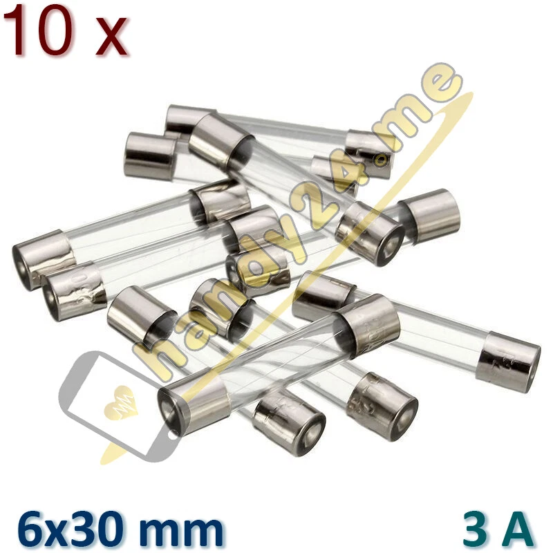 10x FSP Sicherung Glassicherung Fuse F3AL250V 3A 250V 6x30mm
