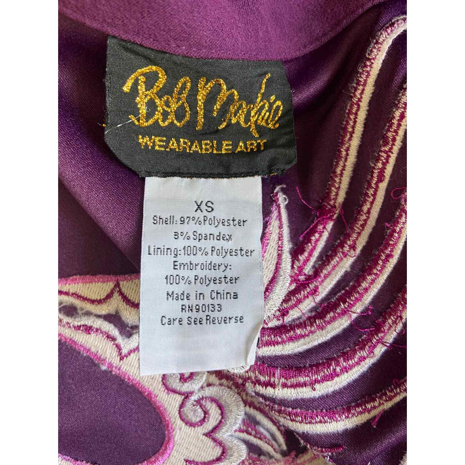 Vintage Bob Mackie Wearable Art purple Jacket - image 8