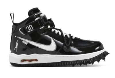 Nike Off-White x Air Force 1 SP Leather Mid Sheed Black Mens Size