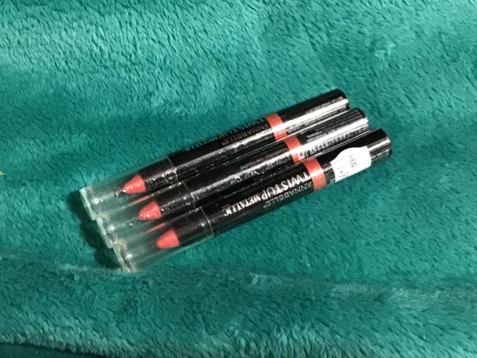 3 annabelle twist up металлический сумасшедший коралл новая запечатанная помада карандаш - Изображение 3 из 4