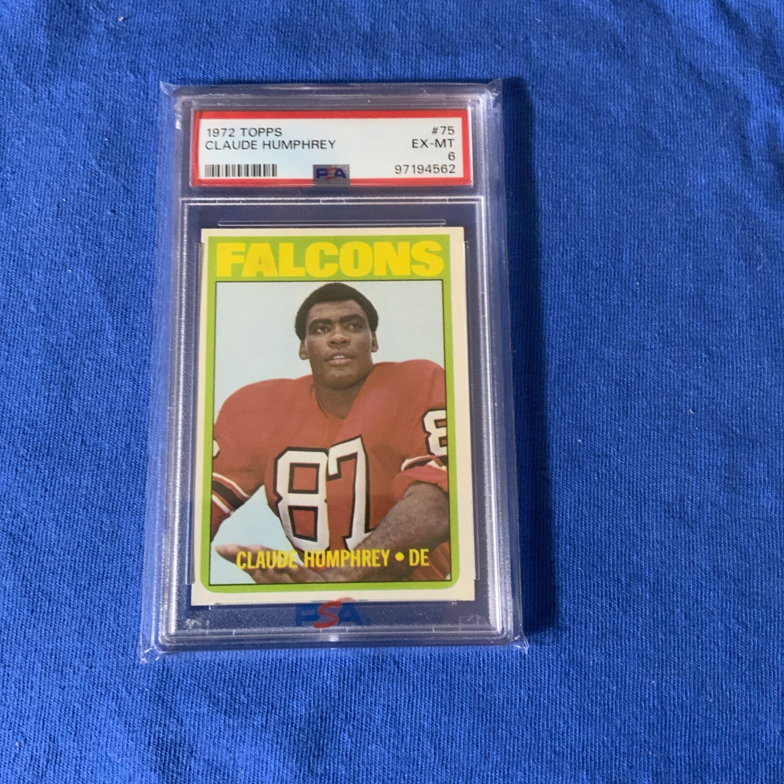 1972 Topps Football #75 Claude Humphrey PSA 6