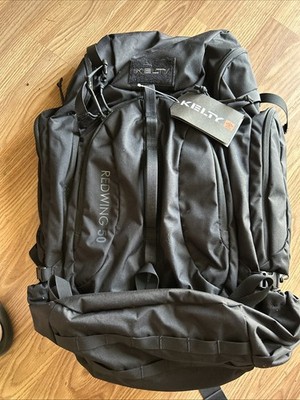 NWT Kelty Redwing 50 50L Hiking Backpack Solid Black Zip Unisex