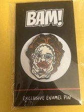 BAM BOX HORROR TEXAS PIŁA ŁAŃCUCHOWA MASAKRA SKÓRAFACE SZPILKA EMALIOWANA Nowa