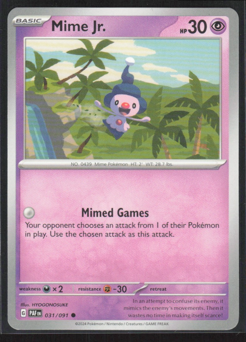 2024 Scarlet & Violet Series - Paldean Fates Mime Jr. Common #31