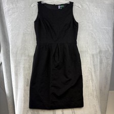 Lauren Ralph Lauren Dress Womens 8 Black Sleeveless Sheath Classic Elegant Lined