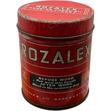 Rozalex Barrier Cream Tin No1 Vintage Red Manchester Industrial Hand Care 1950s