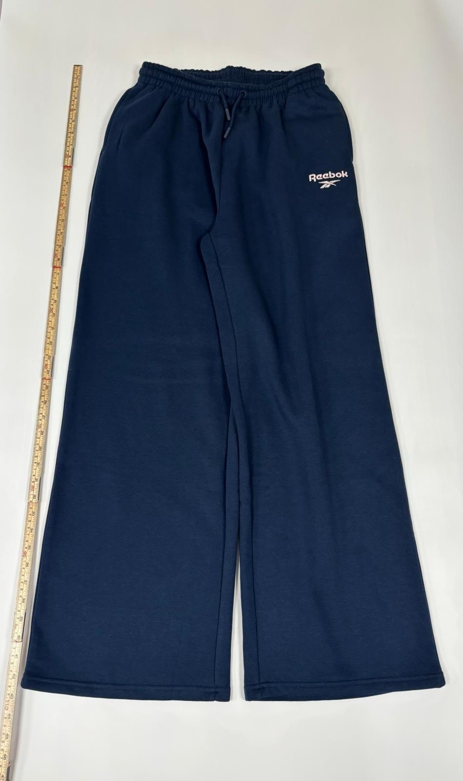 Women's Reebook Wide Leg Track Pants in Navy / Pink Size Medium New With Tags thumbnail 10
