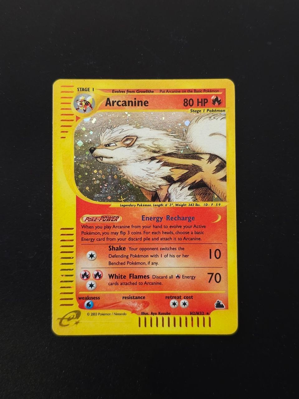 Pokemon Card Arcanine H2/H32 Skyridge Cosmos Holo ENG Inglese Near Mint NM