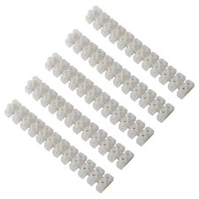 5PCS Dual Row 12 Positions Screw Terminal Block Electrical Barrier Strip 6A US