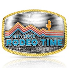 Montana Silversmiths Retro Rodeo Time Dale Brisby Belt Buckle New NIB