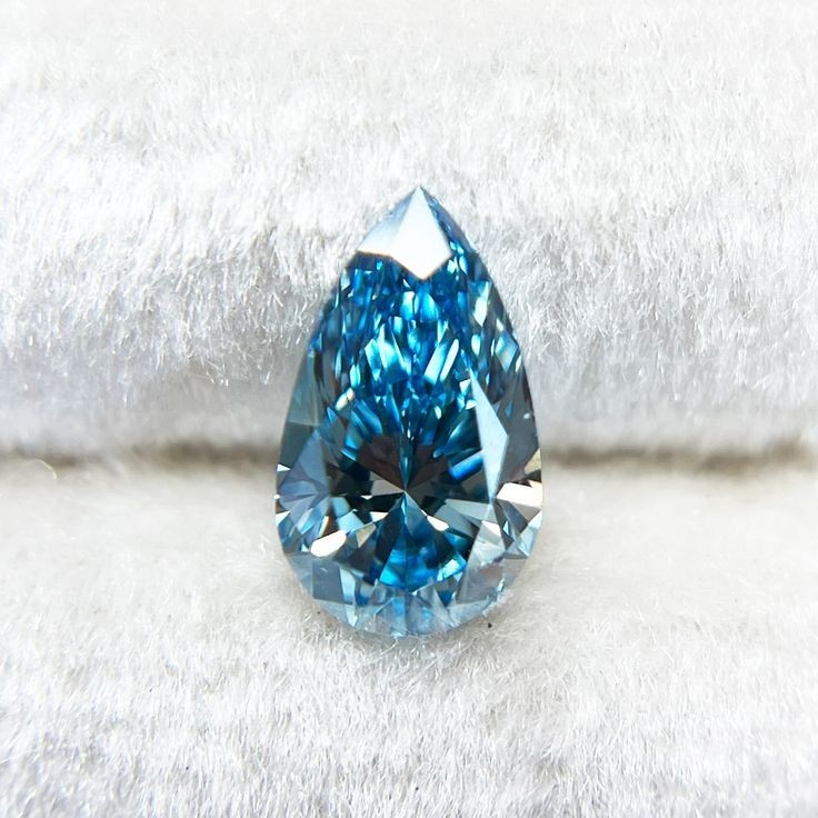 6.00 Ct Pear Cut Natural Blue Color Loose Lab -Grown CVD Diamond VVS1 Certified