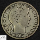 1915 S Barber Silver Half Dollar 50C