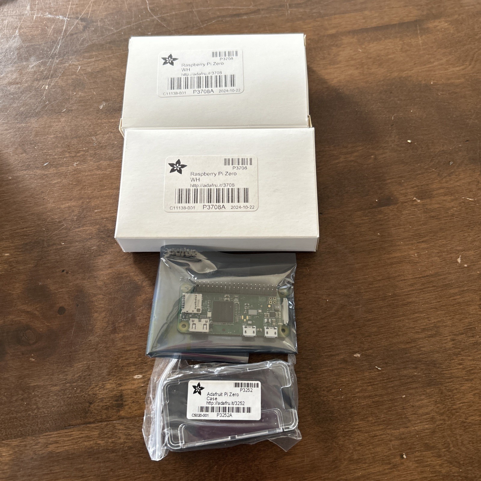 Raspberry Pi Zero WH (Zero W with Headers) Lot Of 2. Available Now for $50.00