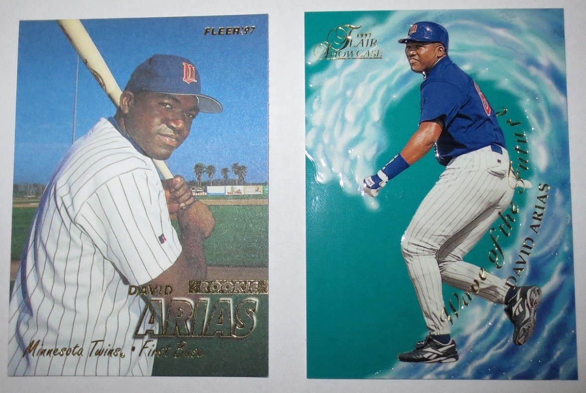 1997 FLEER + FLEER FLAIR SHOWCASE DAVID ORTIZ ROOKIE RED SOX BIG
