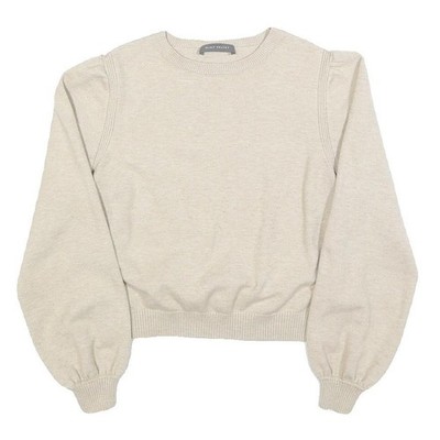 MINT VELVET Damen Strickpullover Creme Einfarbig Rundhalsausschnitt XS Leicht