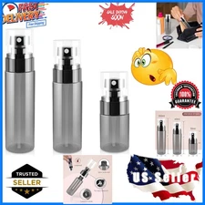 3Pack Small Spray Bottles, Black Plastic Fine Mist Mini Mister Bottles for Ha...