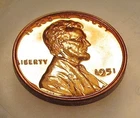 1951 Choice Proof  Lincoln Wheat Cent EYE CANDY Blazing Red Beauty #1227 ~ 5
