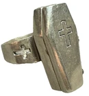 Coffin Ring Sterling Silver Made Gothic Casket Poison Locket Marche Noir Sz 11