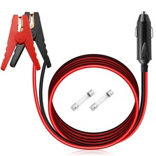 10FT Alligator Clamp to Male Cigarette Lighter Cable,12V/24V 18AWG Cigarette Lig